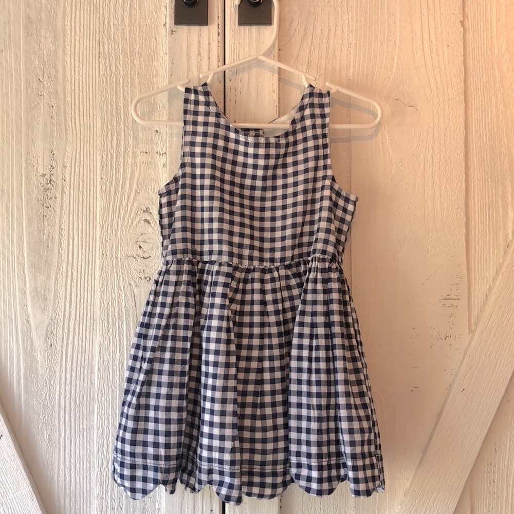 Cat & Jack blue and white gingham dress